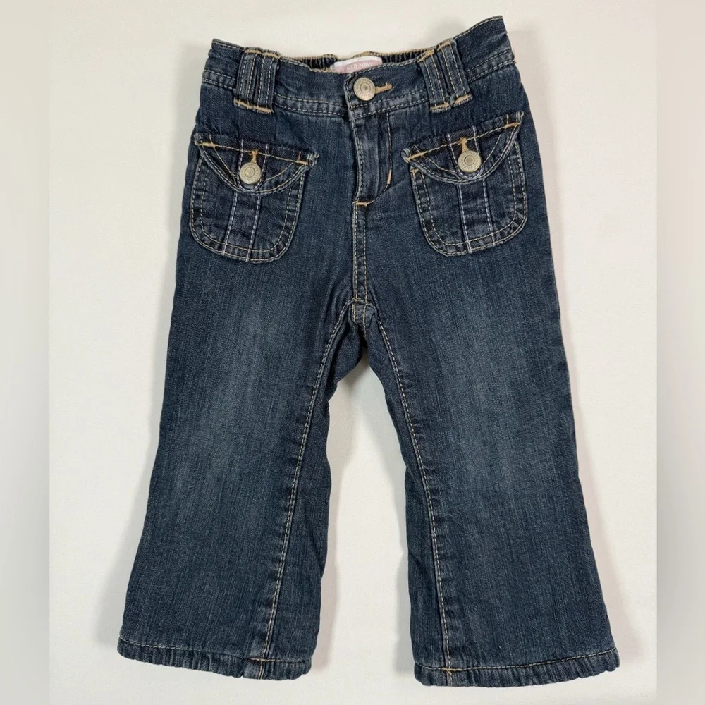 OLD NAVY Baby Jeans Bootcut Denim 18 -24 Months Y2K Retro Cute‎ Streetwear